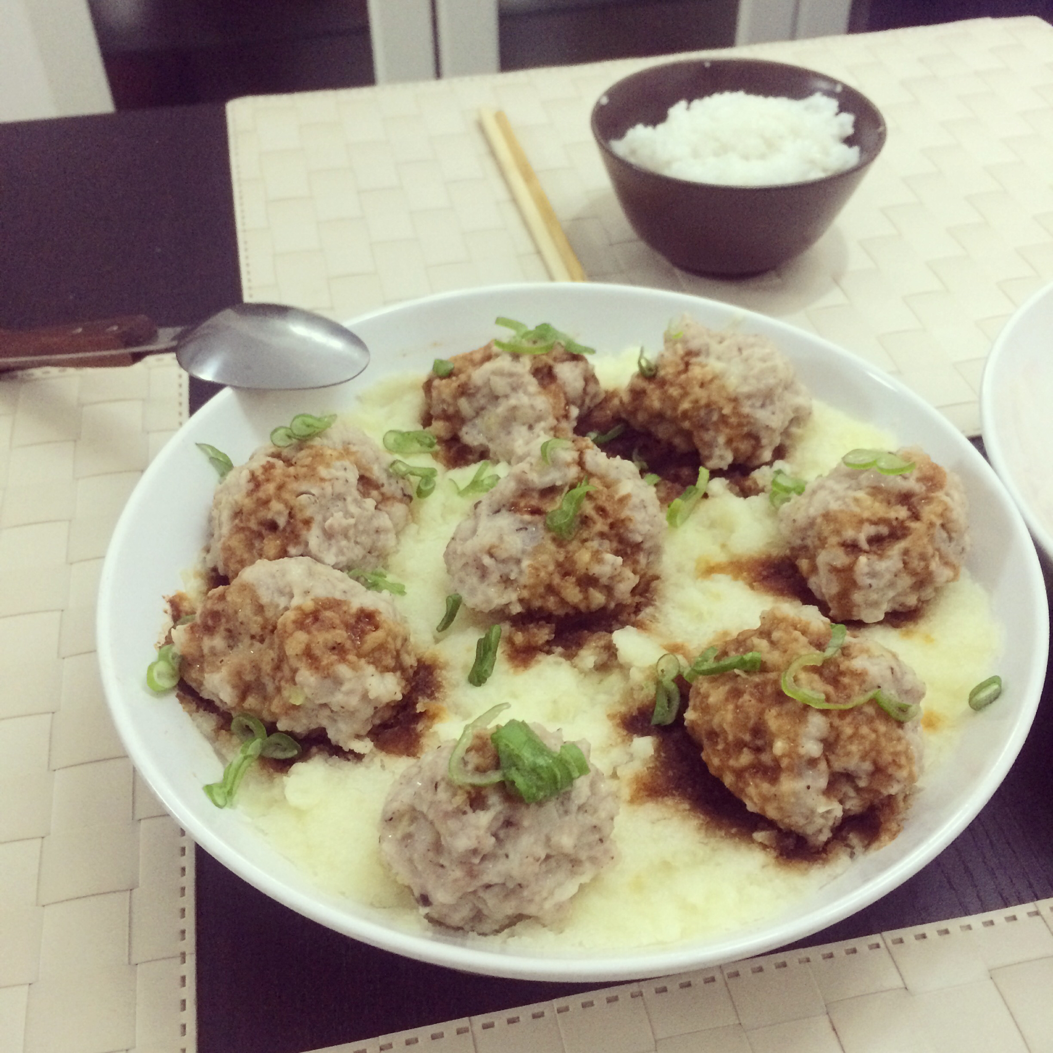 郭土土kendo做的土豆泥蒸肉丸