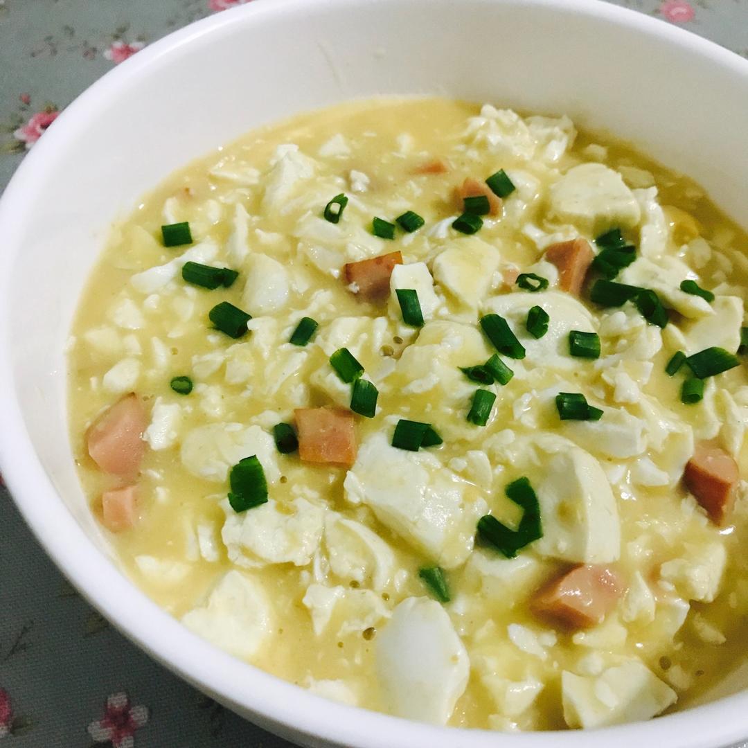 咸蛋烧豆腐～～孩子爱吃的下饭菜！