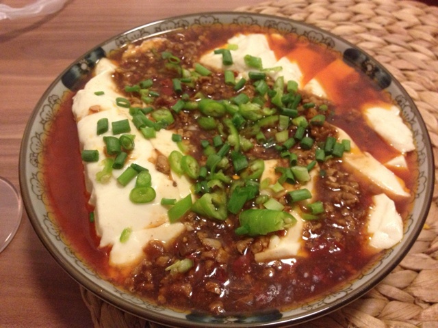 香辣肉末蒸豆腐