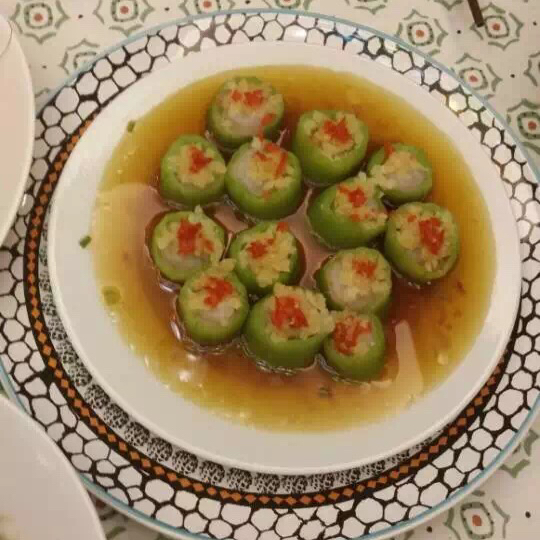 清蒸丝瓜虾球