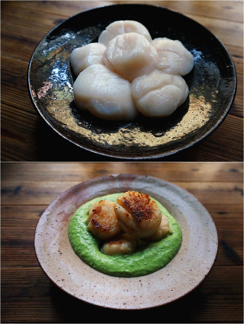 饭合 | 香煎带子配青豆泥