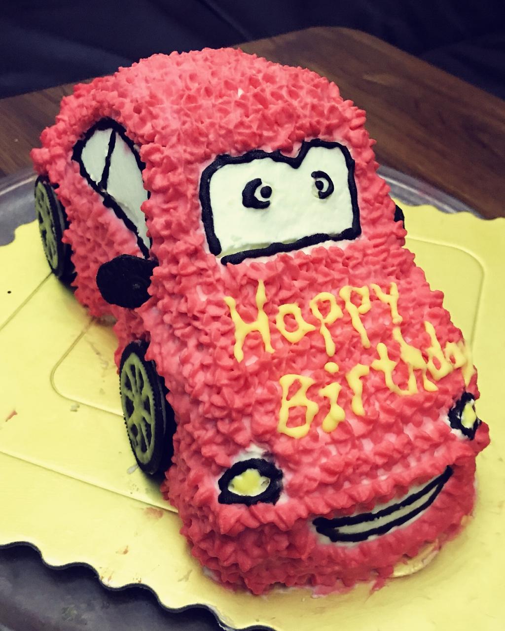 #动感麦昆#汽车蛋糕的拼接方法