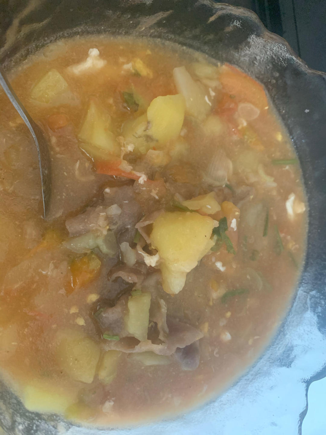 超开胃的番茄土豆肥牛汤‼️下米饭无敌了