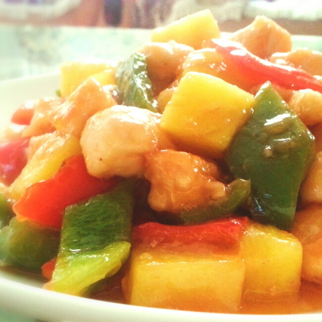 喵喵小麺做的糖醋菠萝鸡块