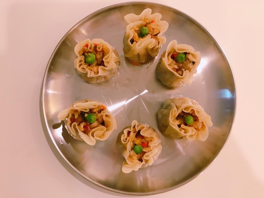 家常糯米烧卖（饺子皮版）