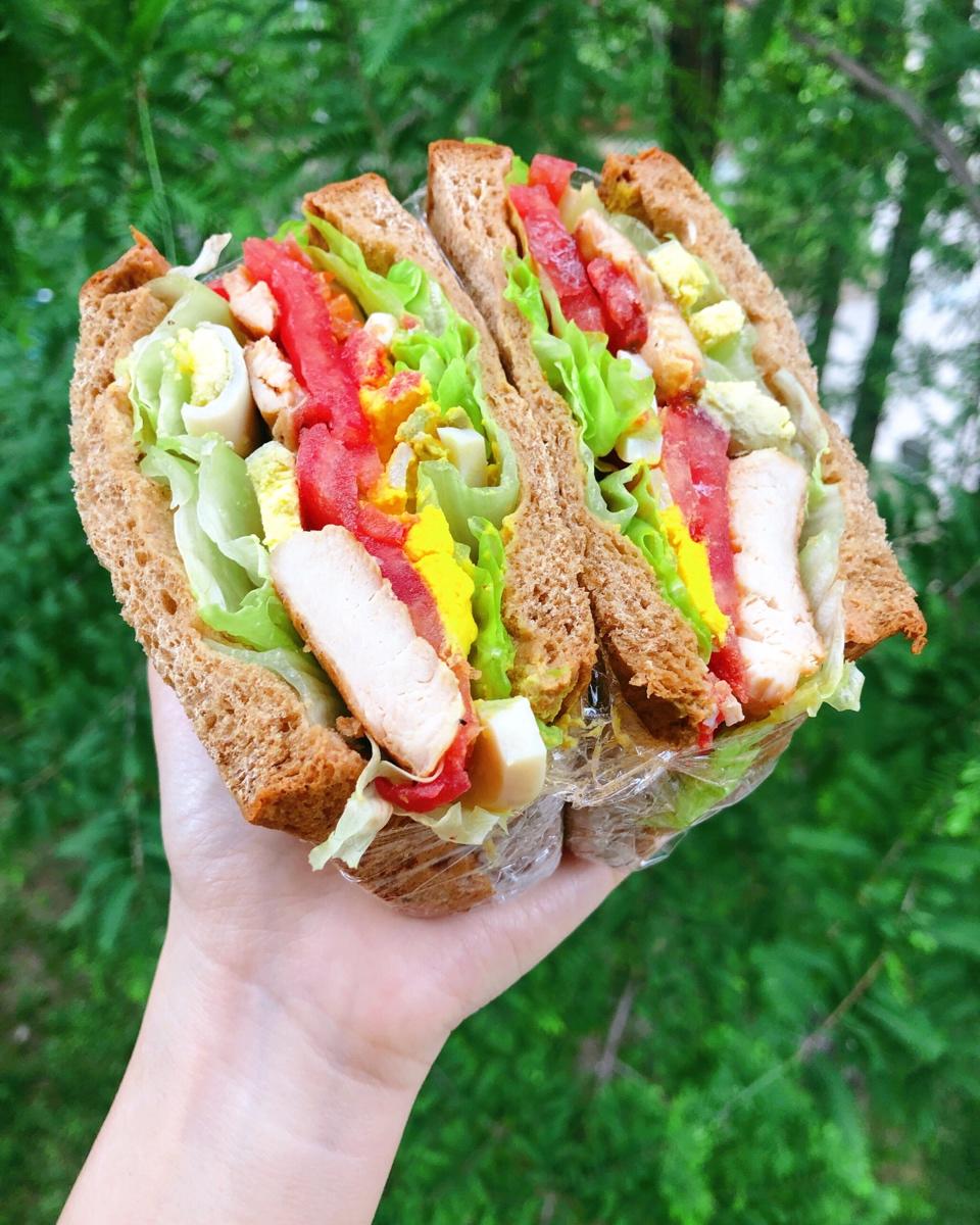 全麦三文鱼菠菜三明治 附超详细的包三明治大法｜#Healthybreakfast#