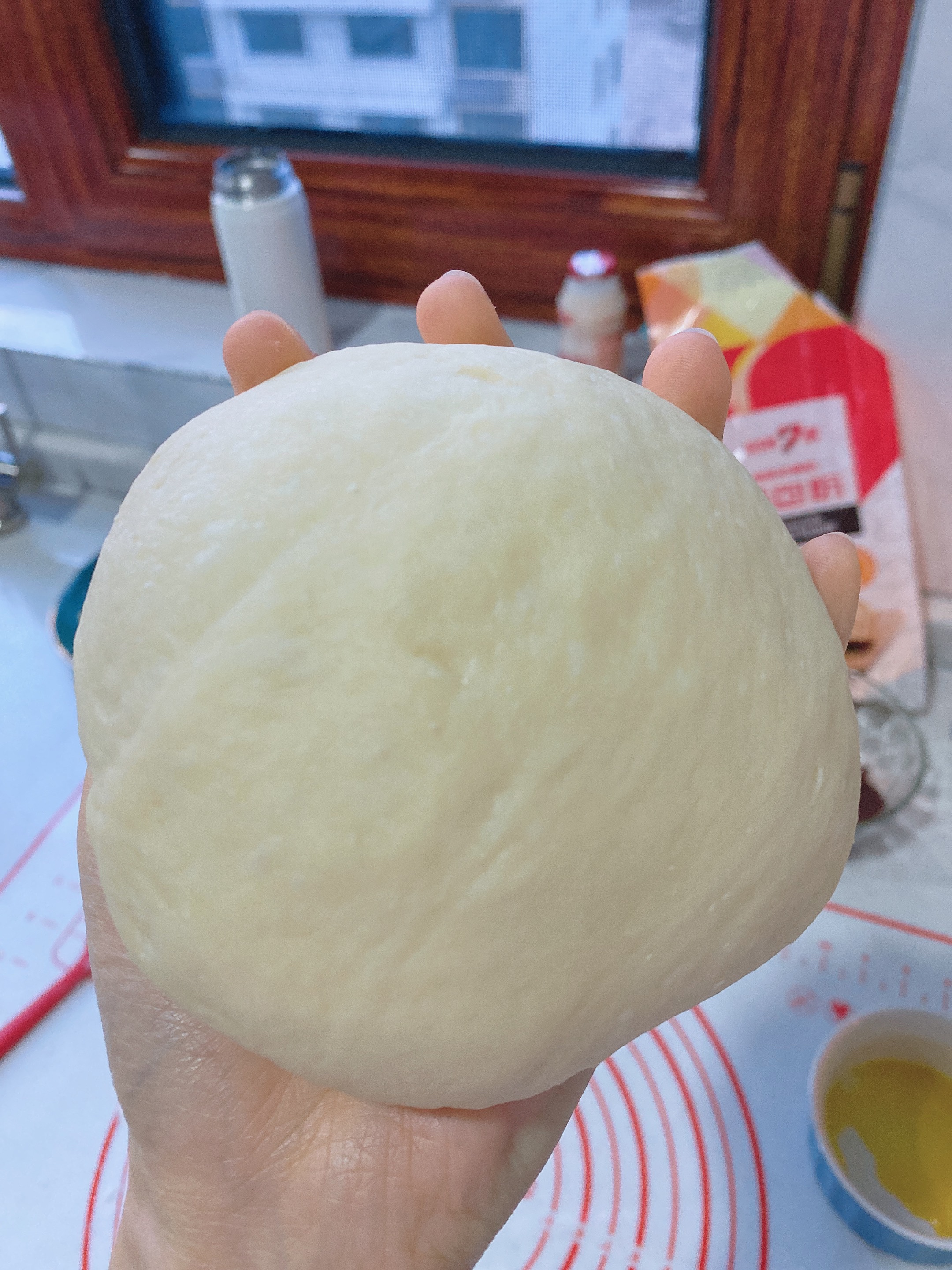 免揉脆底小面包：豆沙➕橙皮味（免揉）的做法 步骤6