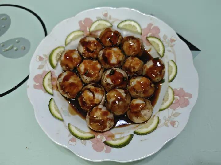 蘑菇酿虾滑♨️鲜、香、嫩口口爆汁