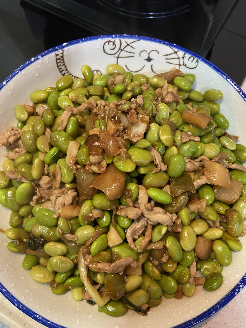 毛豆炒肉