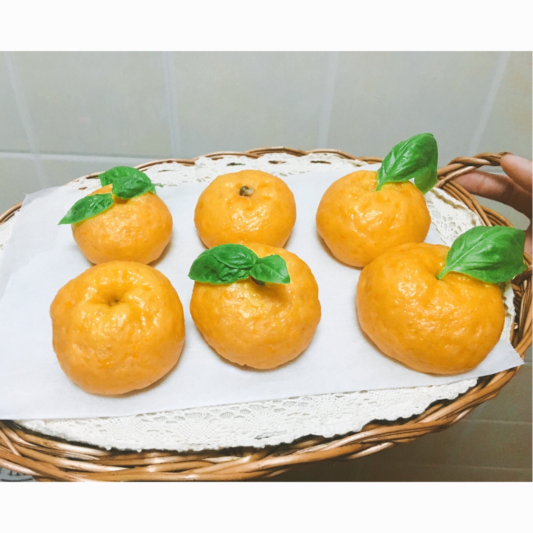 仿真橘子馒头