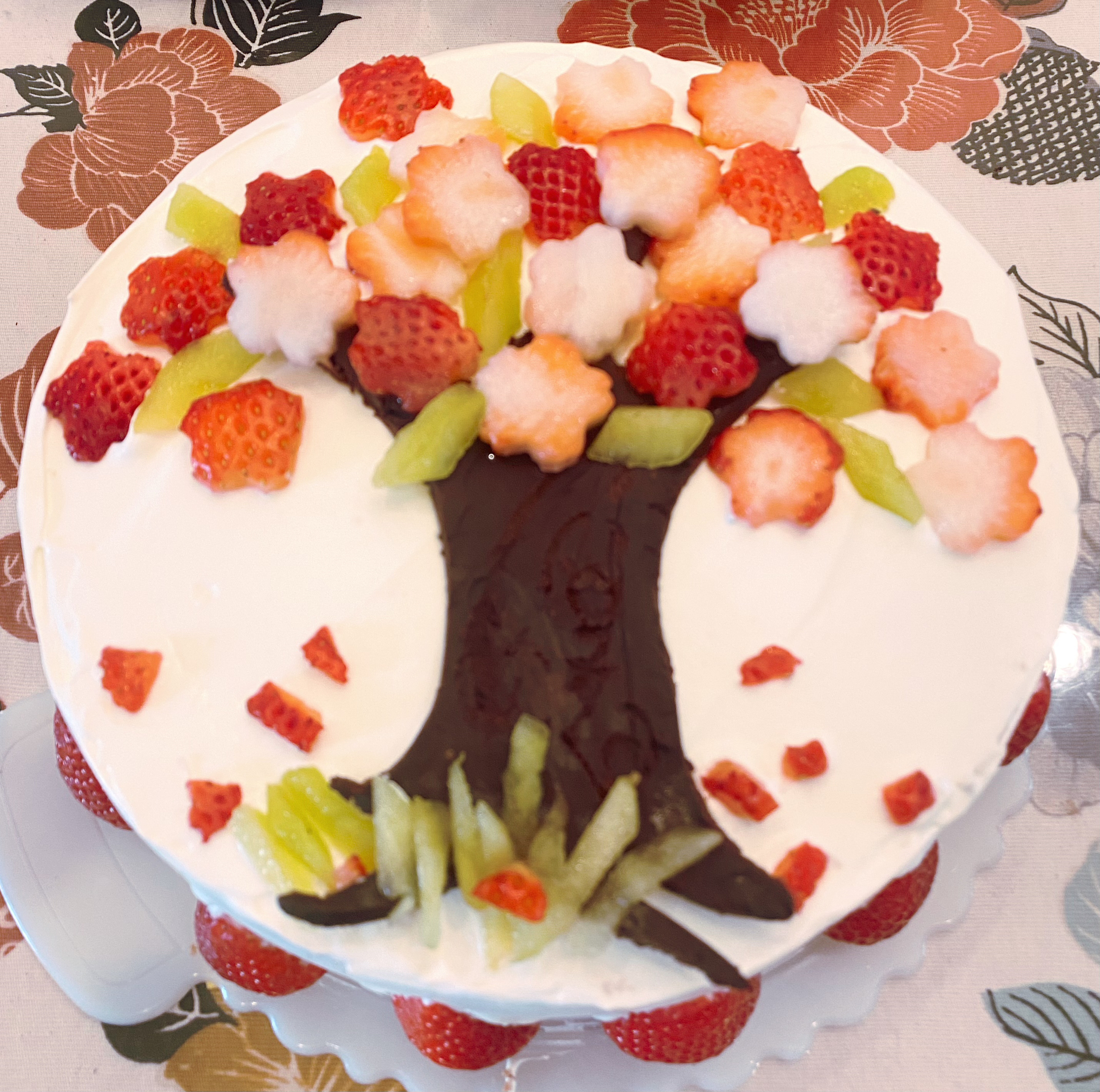 送你一棵樱花树-草莓蛋糕水果蛋糕生日蛋糕装饰