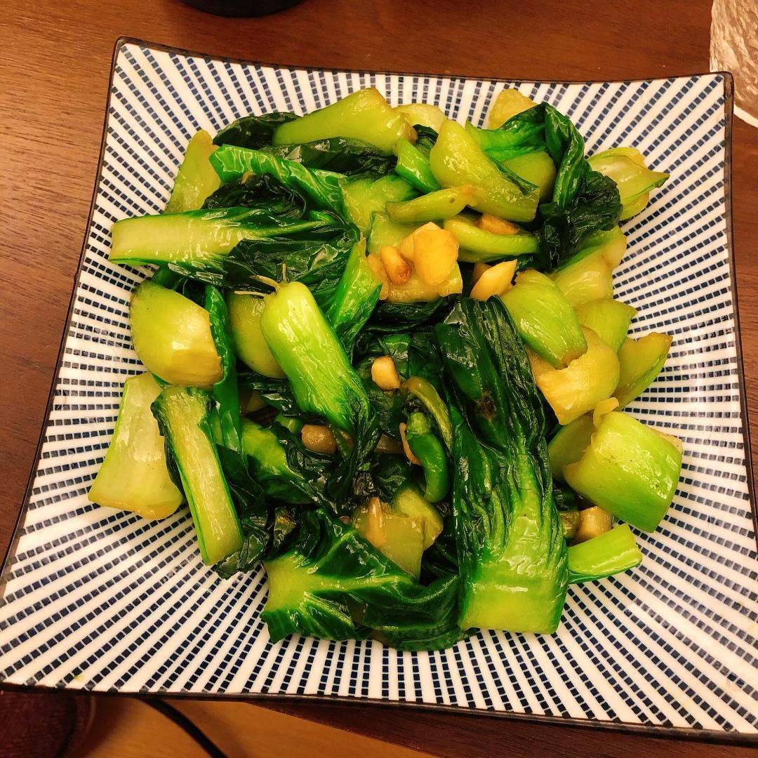 炒青菜，脆而不生，熟而不老