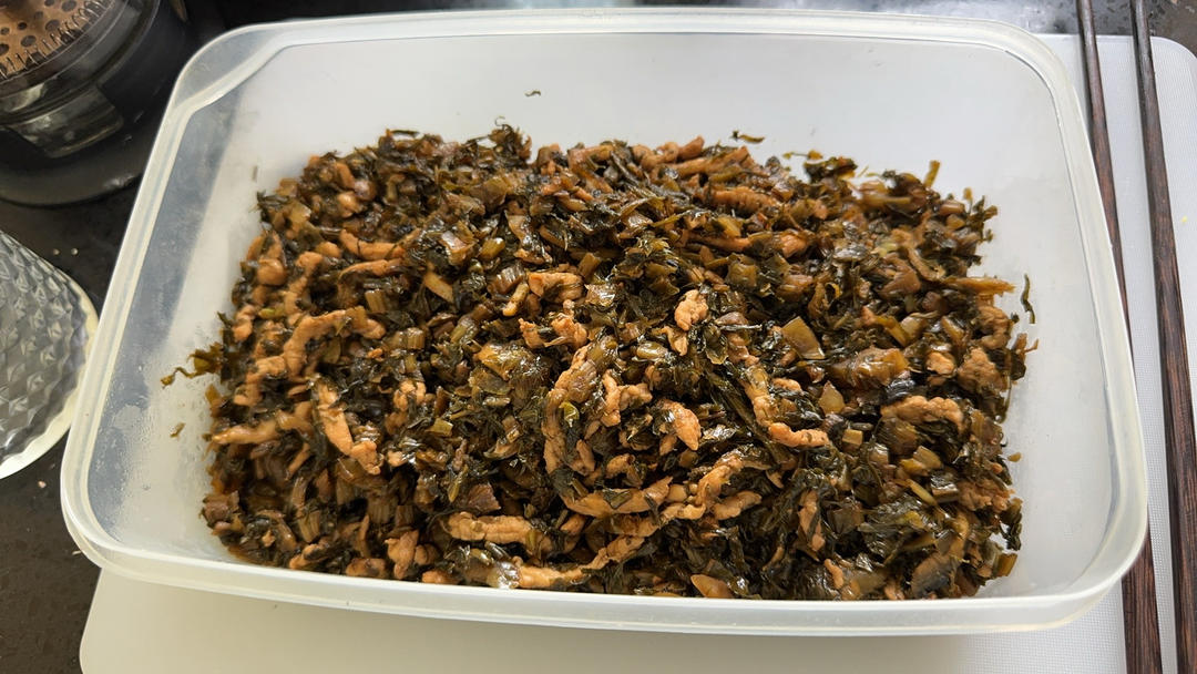 老爸的招牌小菜——雪菜炒肉丝