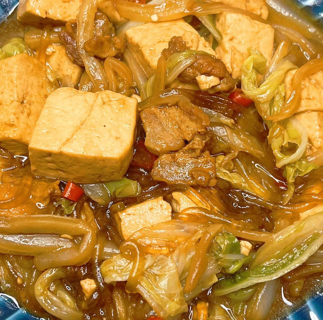 食堂大锅菜味道的白菜猪肉炖粉条