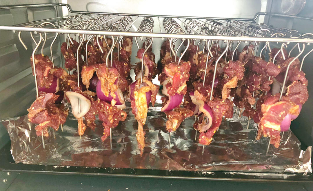 家庭版电烤箱 烤羊肉串