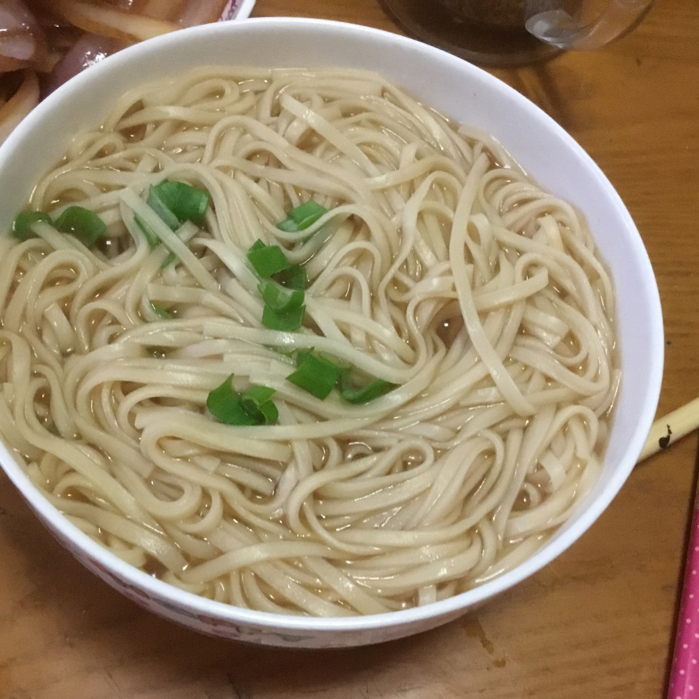 地瓜苹果粥做的清水面