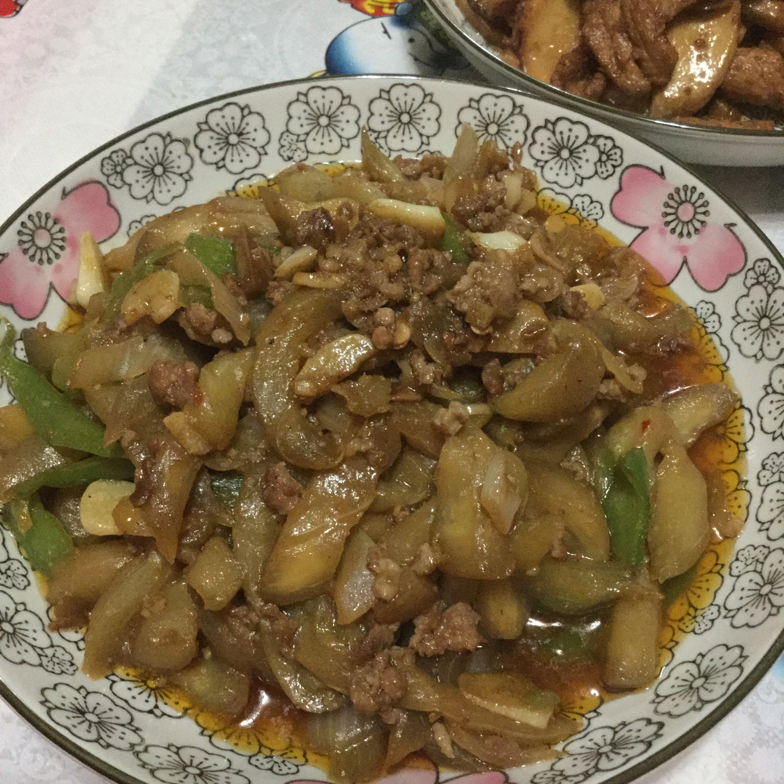 青椒炒茄子