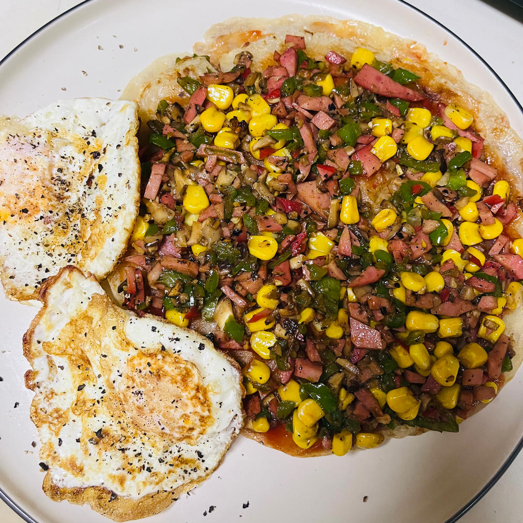 平底锅脆底香肠披萨