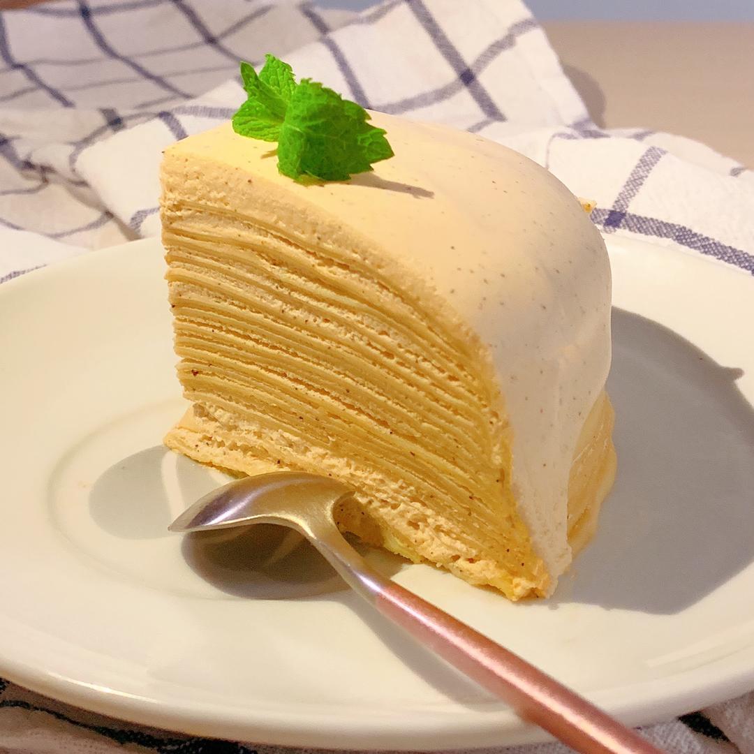 小胡子moumade做的视频【奶茶千层蛋糕·新手也能做出的超薄可丽饼】3