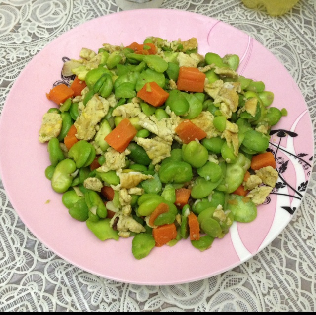 蚕豆炒鸡蛋