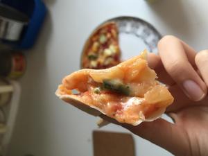 10分钟老北京鸡肉卷皮版薄底pizza的做法 步骤6