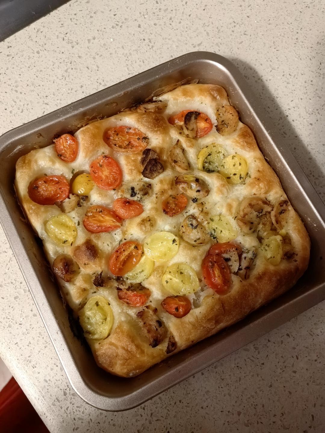 免揉意式佛卡夏的家庭配方和做法