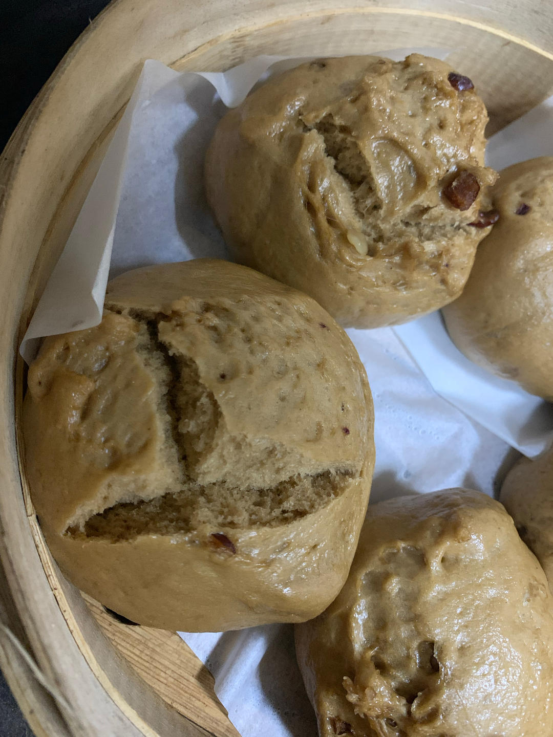 红糖红枣开花馒头❗️一次发酵超快手