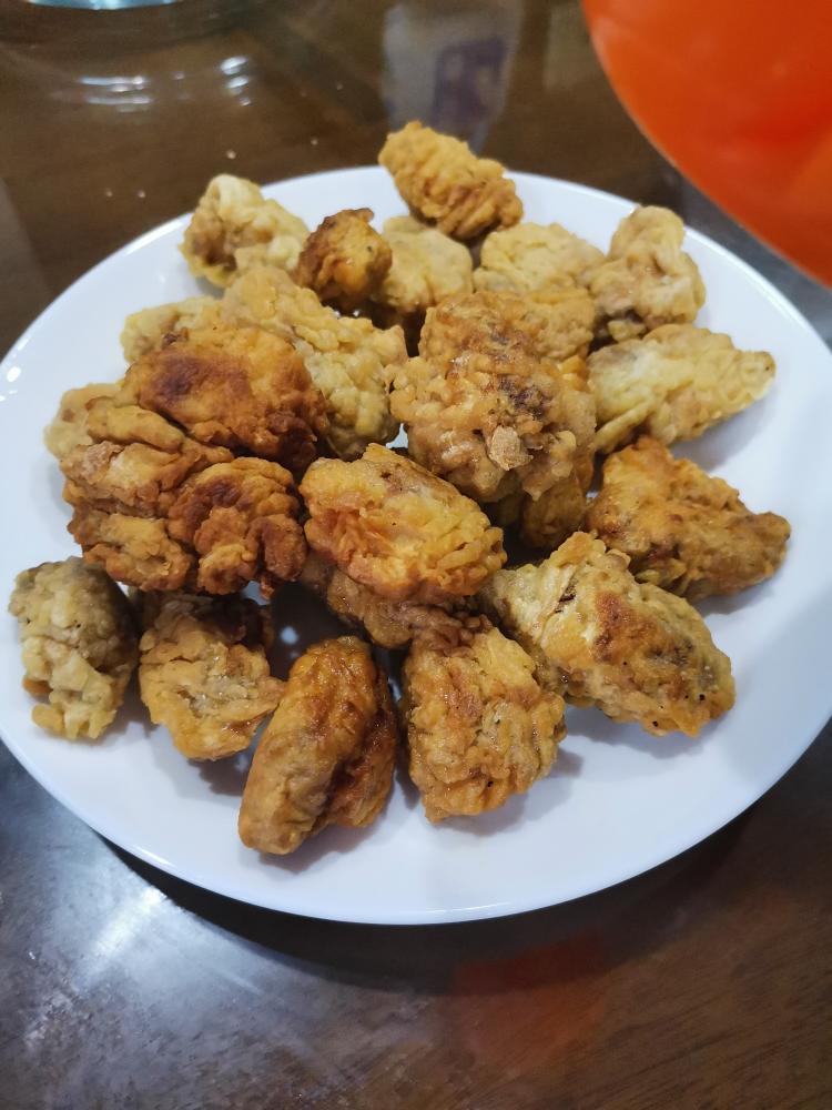 没有面包糠的鸡米花的做法