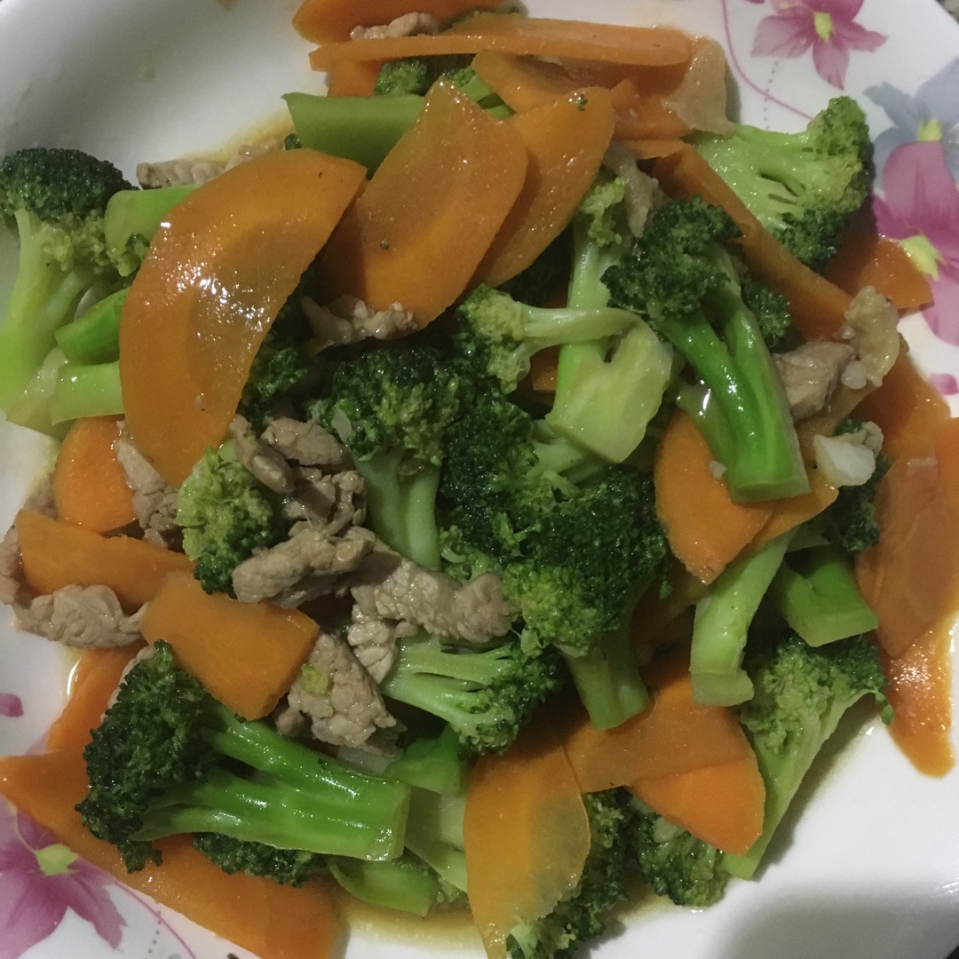清炒胡萝卜西兰花