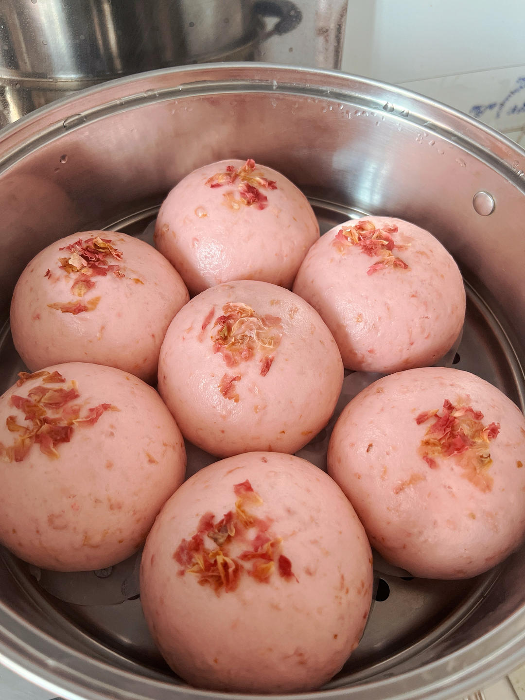 🌸玫瑰酒酿馒头|把春天揉进面团里🌿