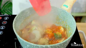 番茄鲜虾粒粒面  宝宝辅食天天学的做法 步骤6