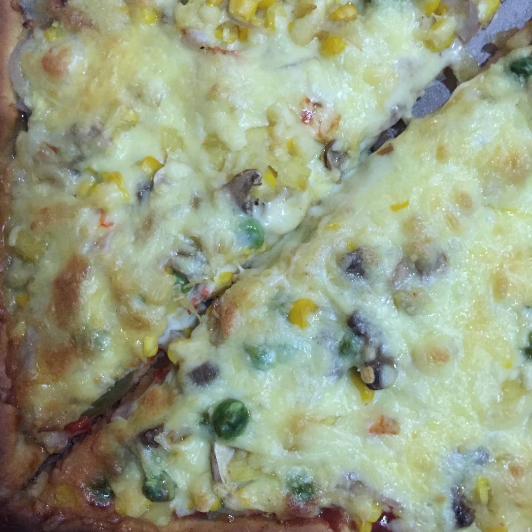 鲜虾培根薄披萨—海氏烤箱定制