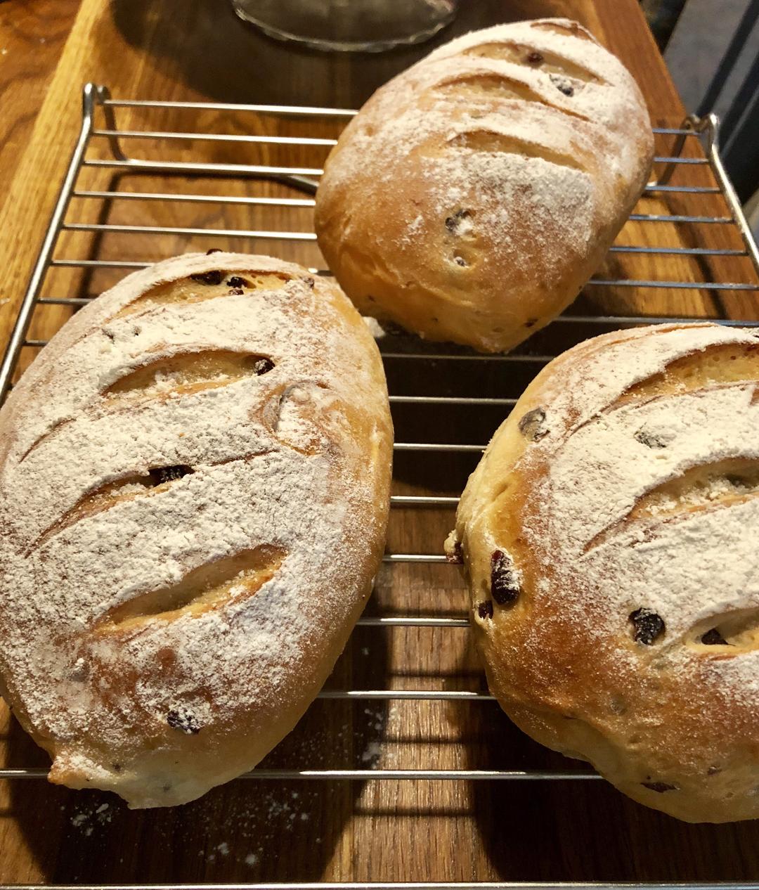 奶酪馅儿蔓越莓面包