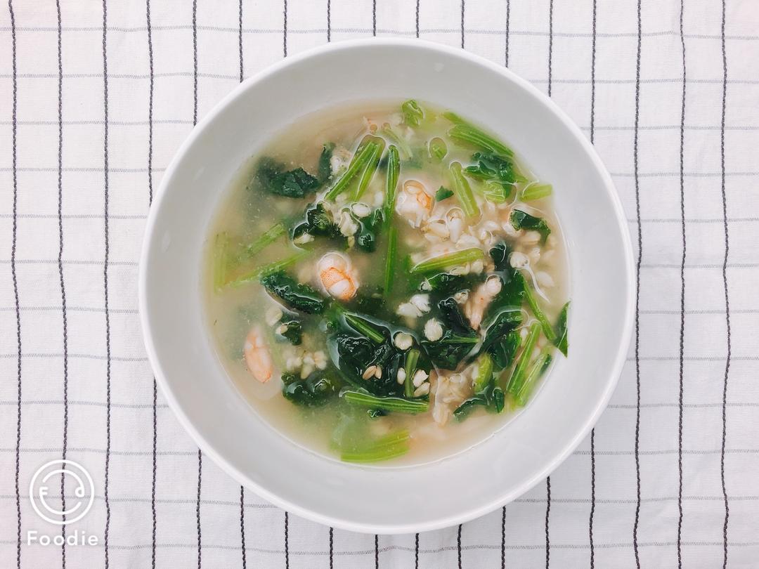 肉末虾仁菜粥