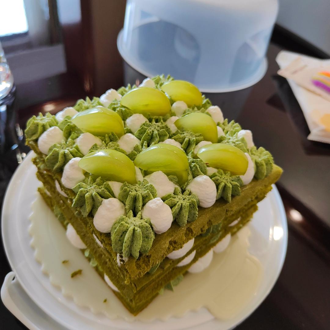 抹茶奶油蛋糕—做法简单颜值超高