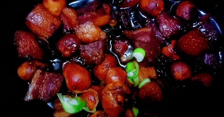 不放油的红烧肉+鹌鹑蛋