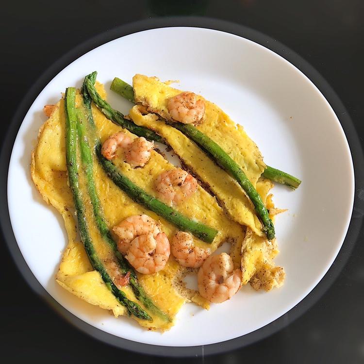 芦笋虾仁抱蛋