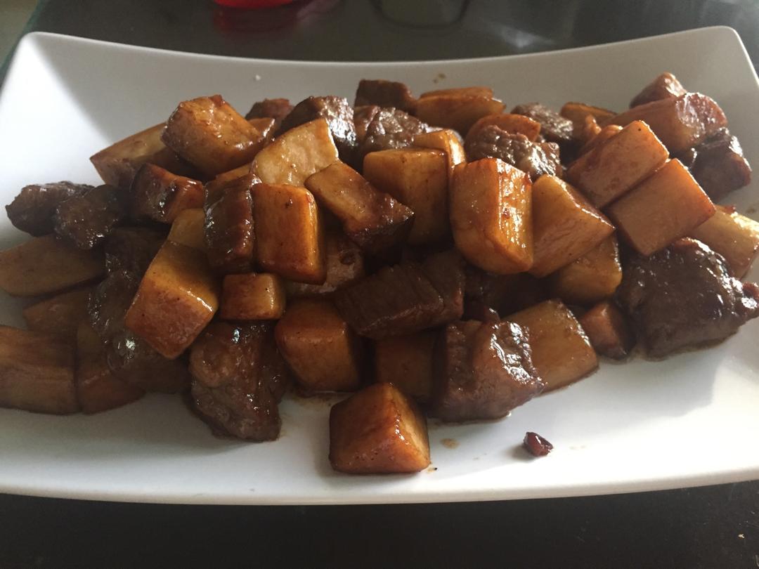 黑胡椒杏鲍菇牛肉粒