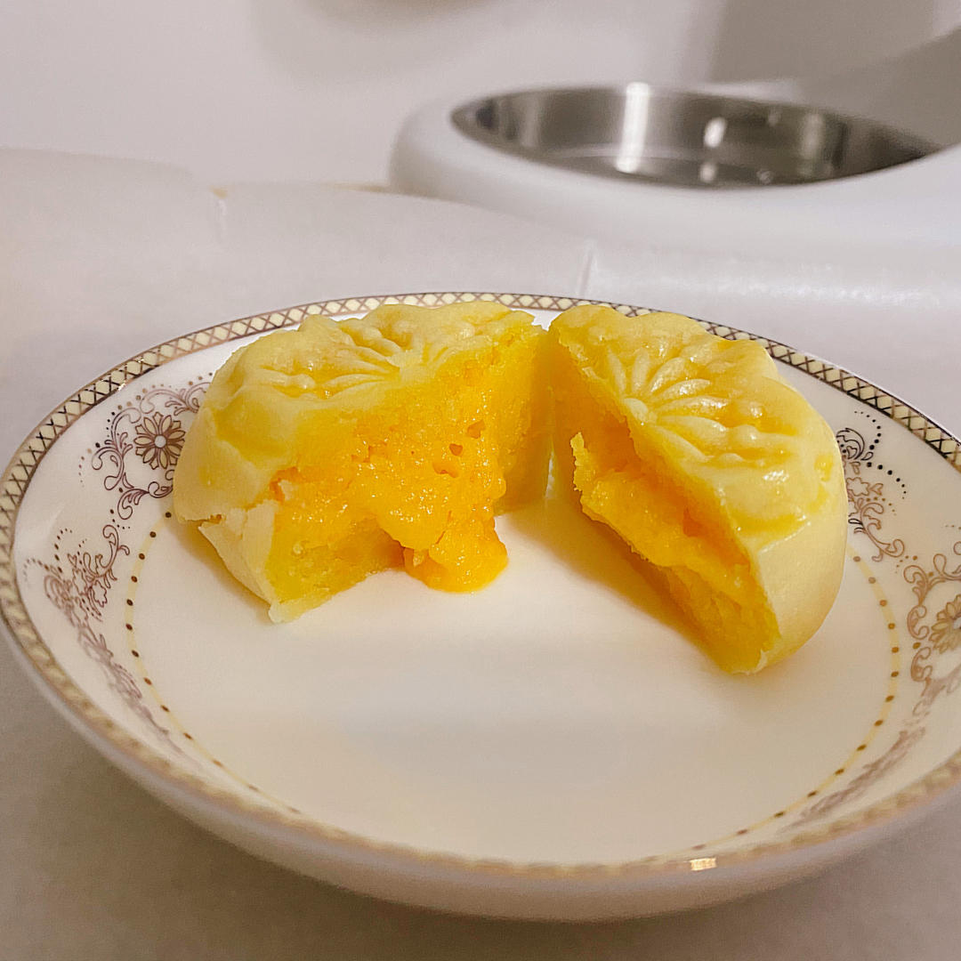 流心奶黄月饼（无吉士粉/转化糖浆版本）【曼食慢语】