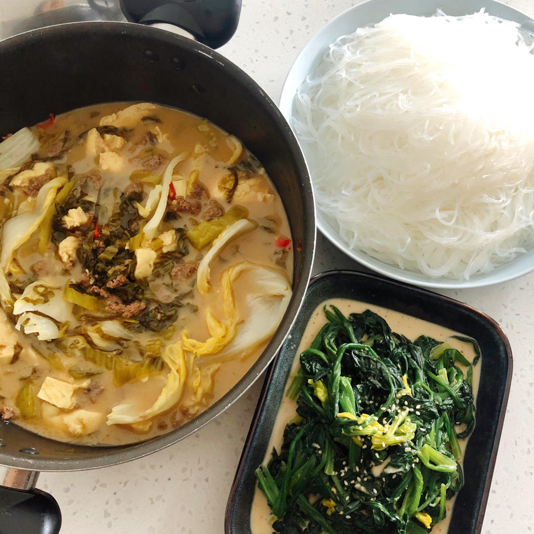 炖菜系 | 肉末冬菜炖冻豆腐