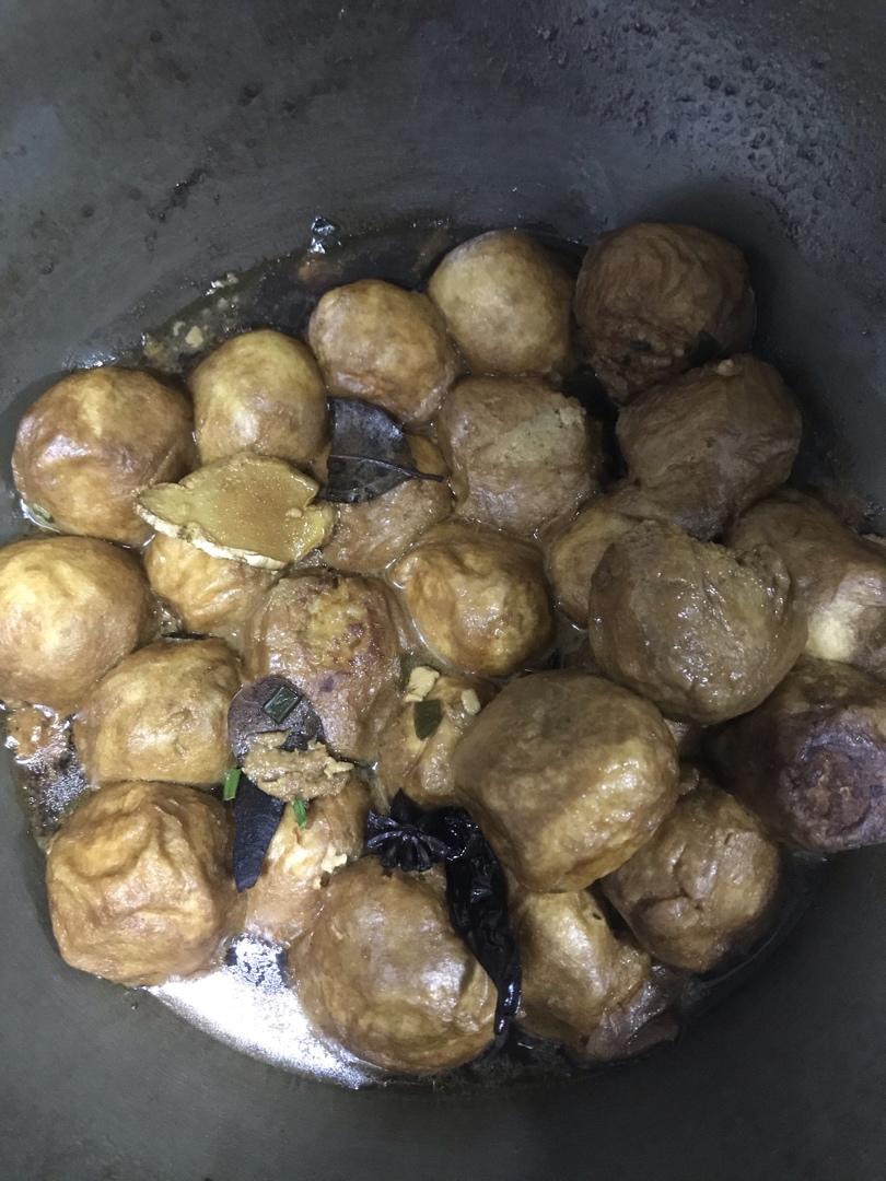红烧油面筋塞肉