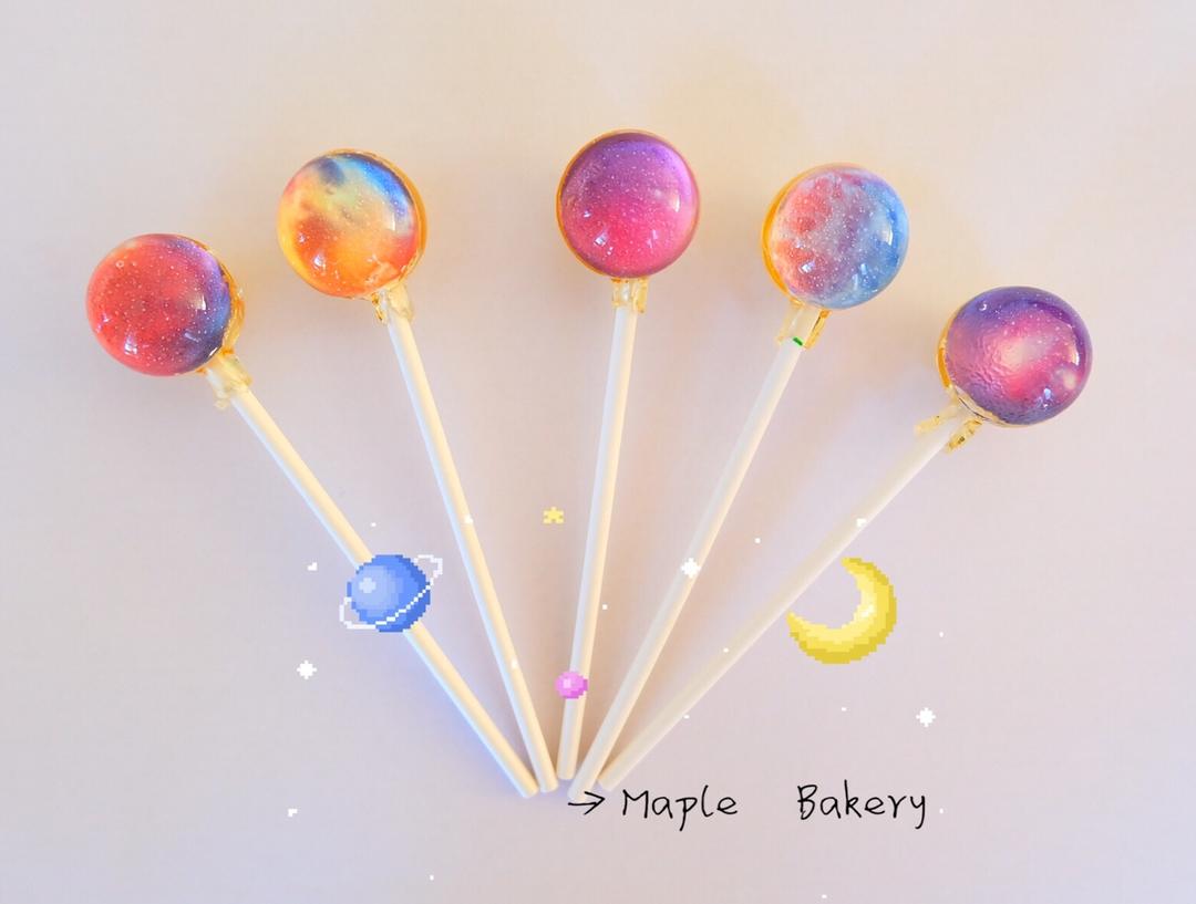 星空棒棒糖，太阳系棒棒糖制作教程
