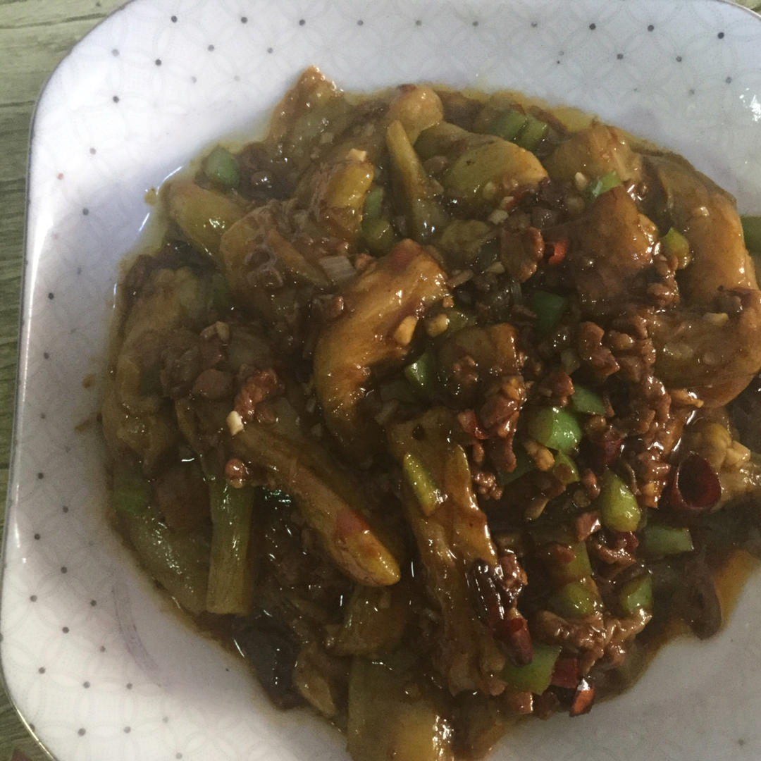 红烧肉沫茄子