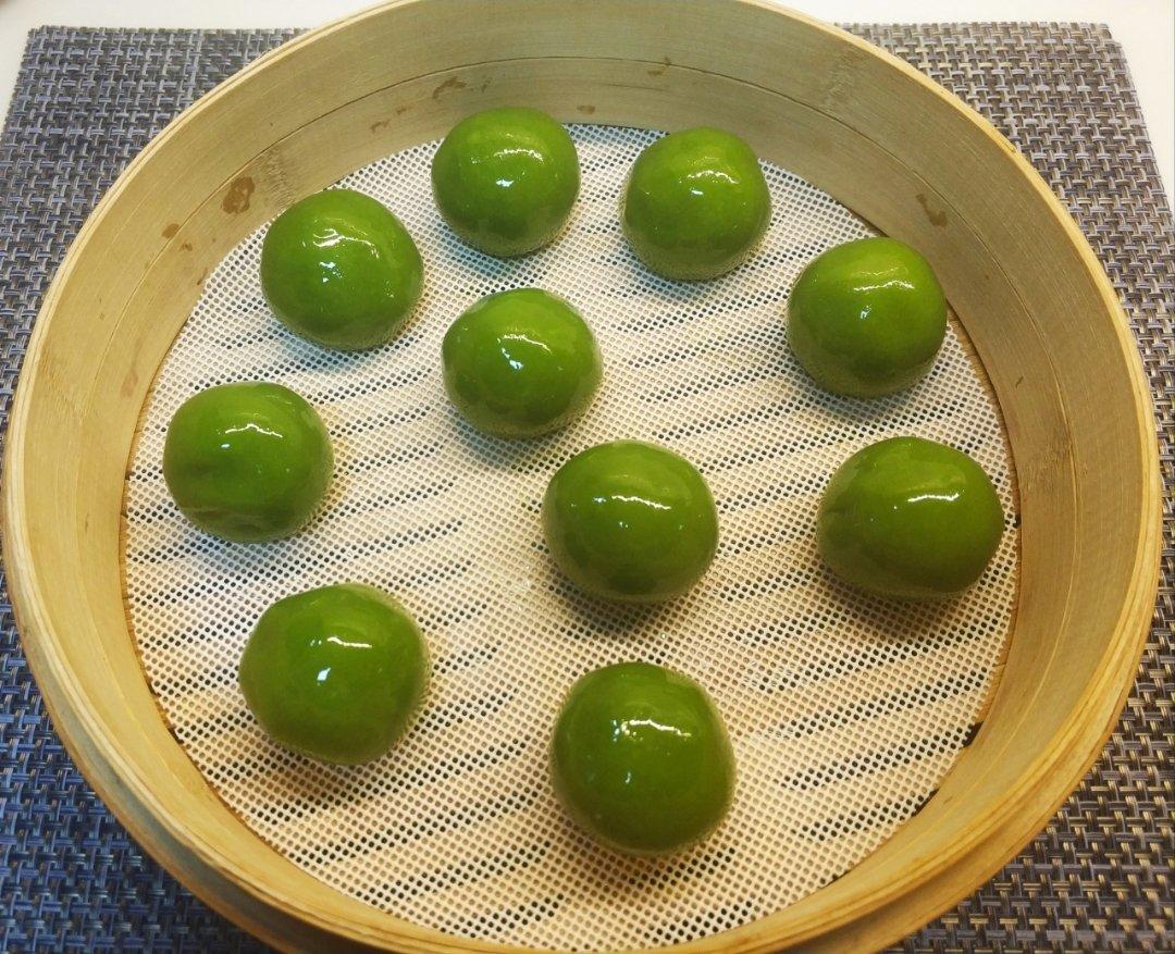 网红青团～～咸蛋黄肉松青团