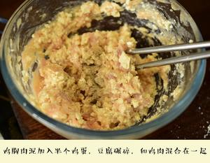 鸡肉豆腐茴香冰饺的做法 步骤2