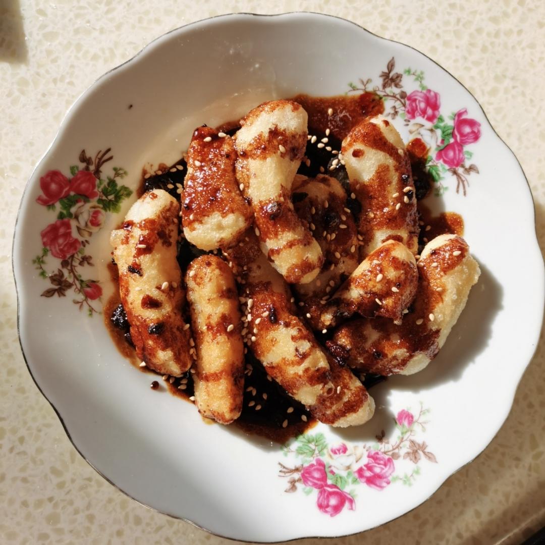 自制糍粑（糯米粉）