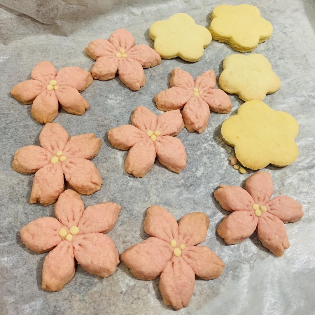 ♨️酥香味美🌸春之樱花曲奇，无需模具也能做