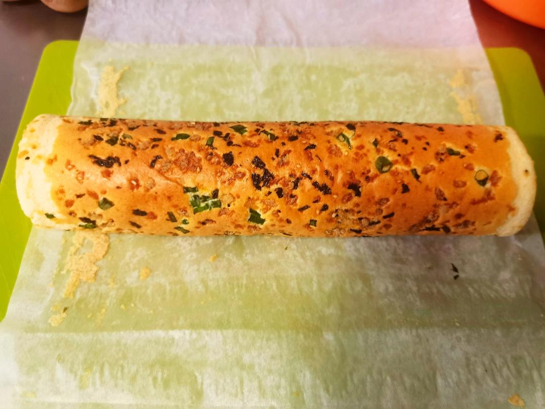 香葱肉松蛋糕卷这样做‼️满屋飘香（小视频食谱）