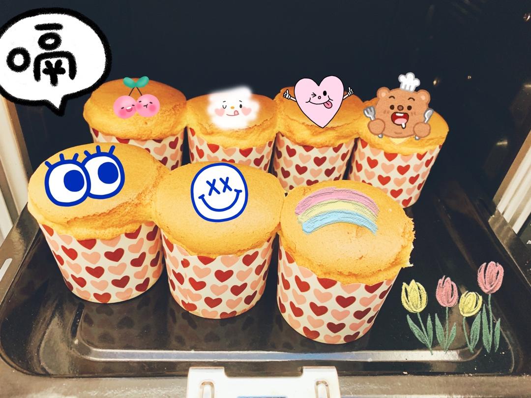 纸杯蛋糕 8寸戚风蛋糕的量