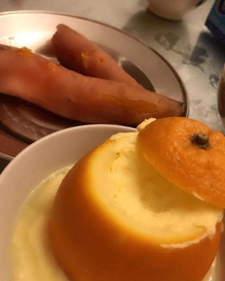 甜橙牛奶蛋羹